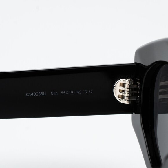 Celine TRIOMPHE Men Sunglasses Black Smoke Cat Eye CL40238U 01A NEW AUTHENTIC - Picture 8 of 15